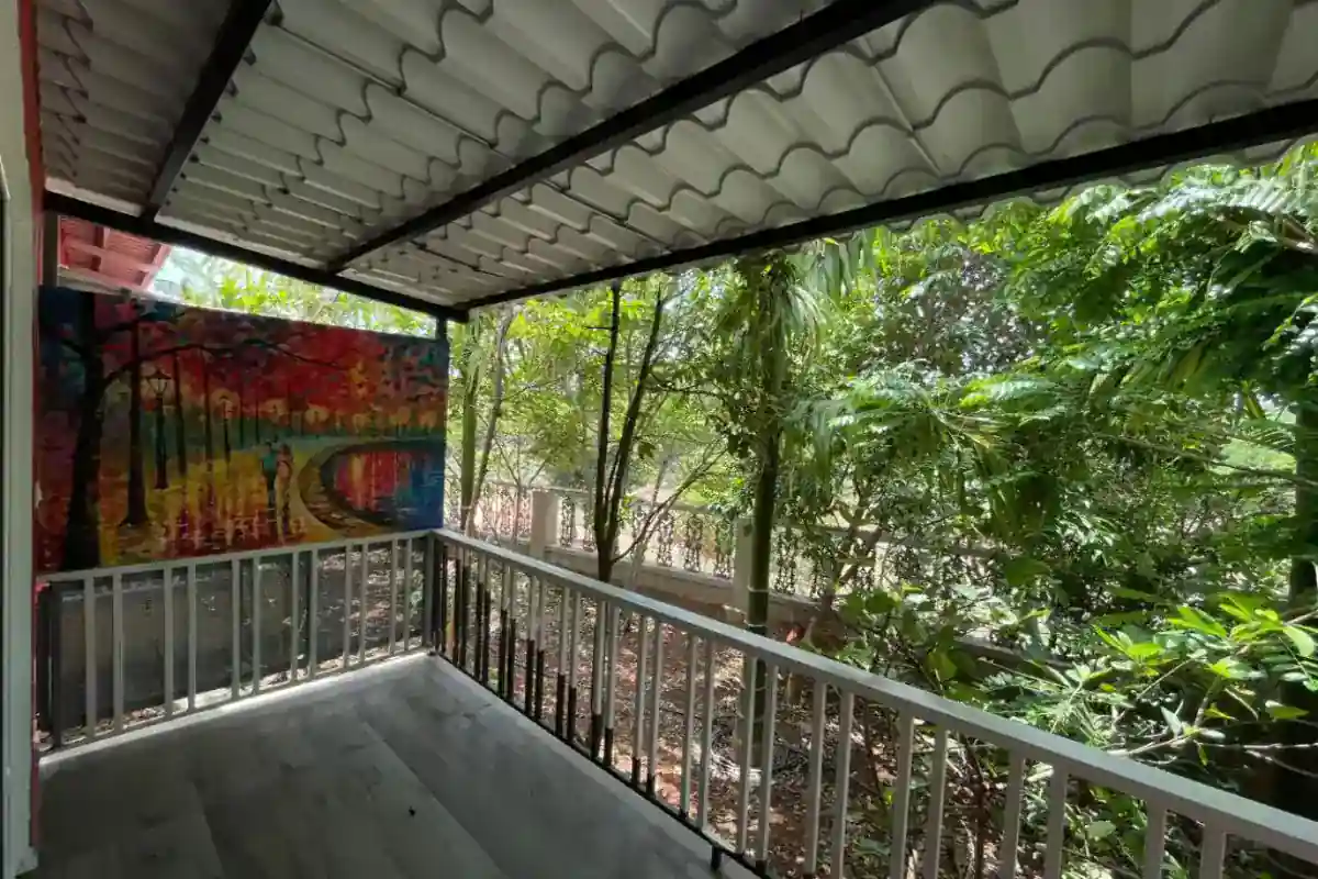 Interior gallery view showcasing resort architecture at B Hive Londa